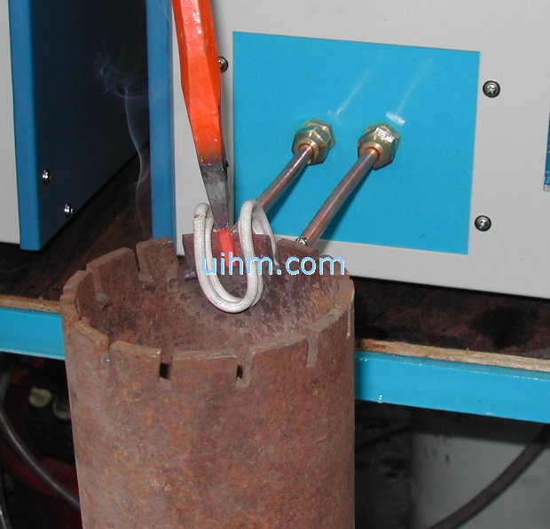 induction brazing by horizontal type induction heater_2