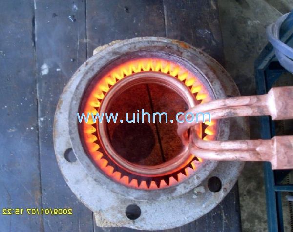 inner induction coil heating inside gear teeth